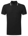 Heren Polo Asquith & Fox Classic Fit Tipped Zwart-Wit